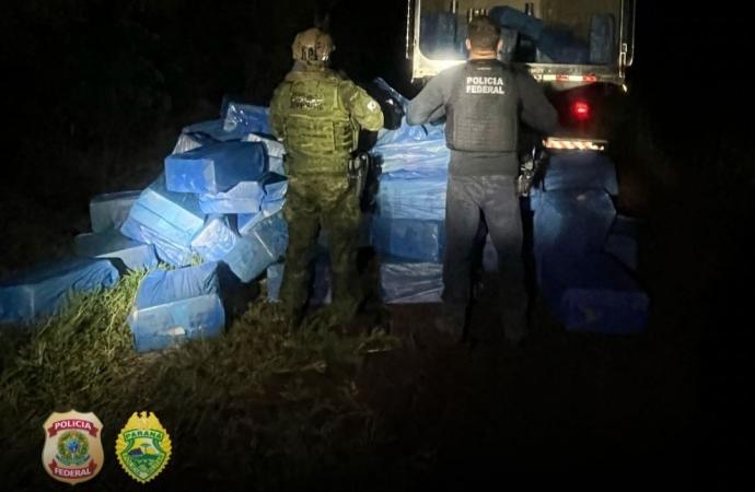 PF e PM localizam depósitos de cigarros contrabandeados em Itaipulândia