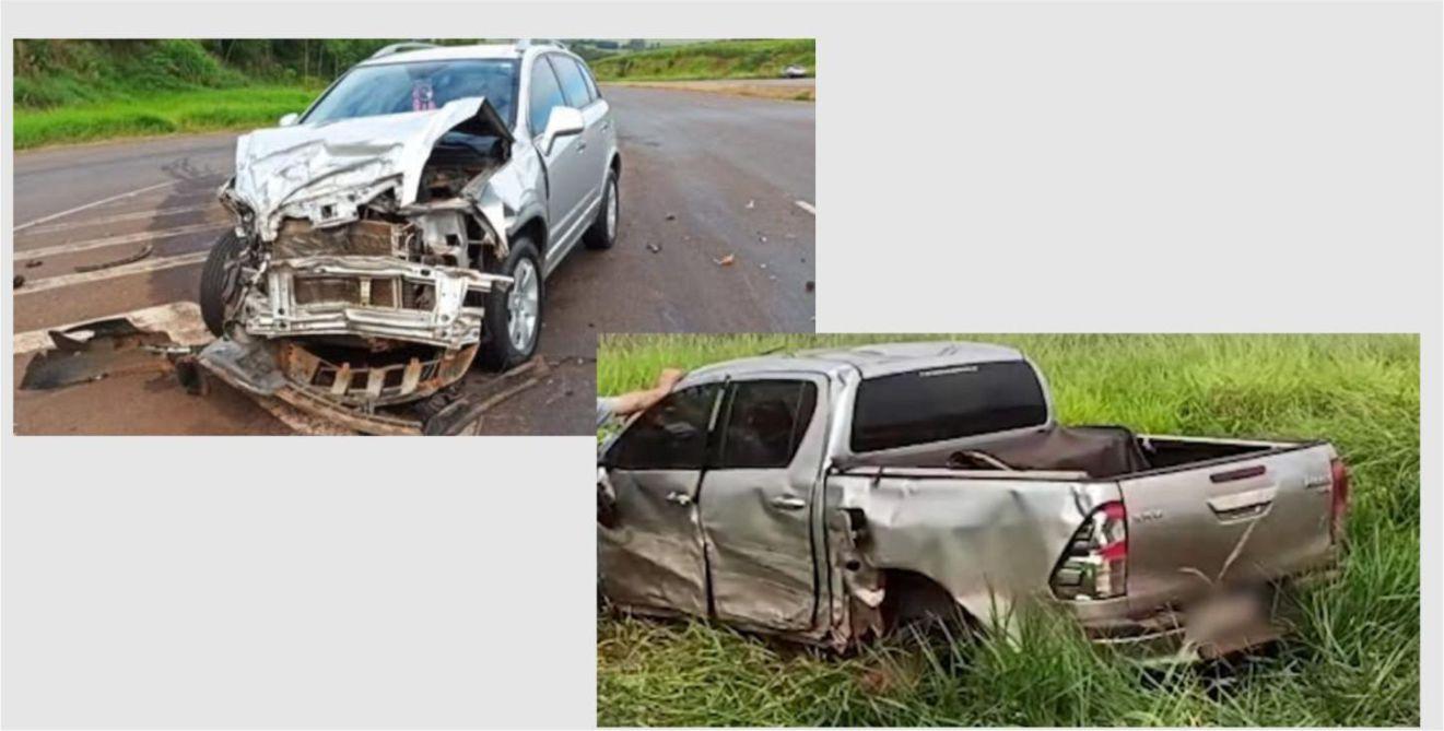 ACIDENTE ENTRE DOIS CARROS DEIXA MULHER FERIDA NA BR 163