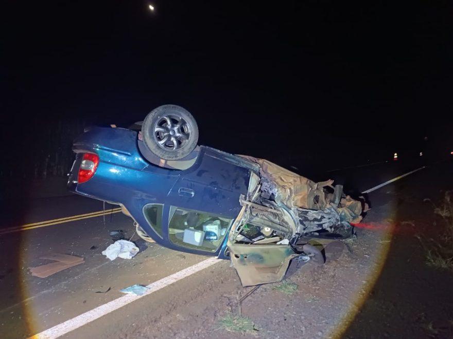 ACIDENTE NA PR-497 EM ITAIPULÂNDIA, DEIXA UM MORTO E CINCO FERIDOS