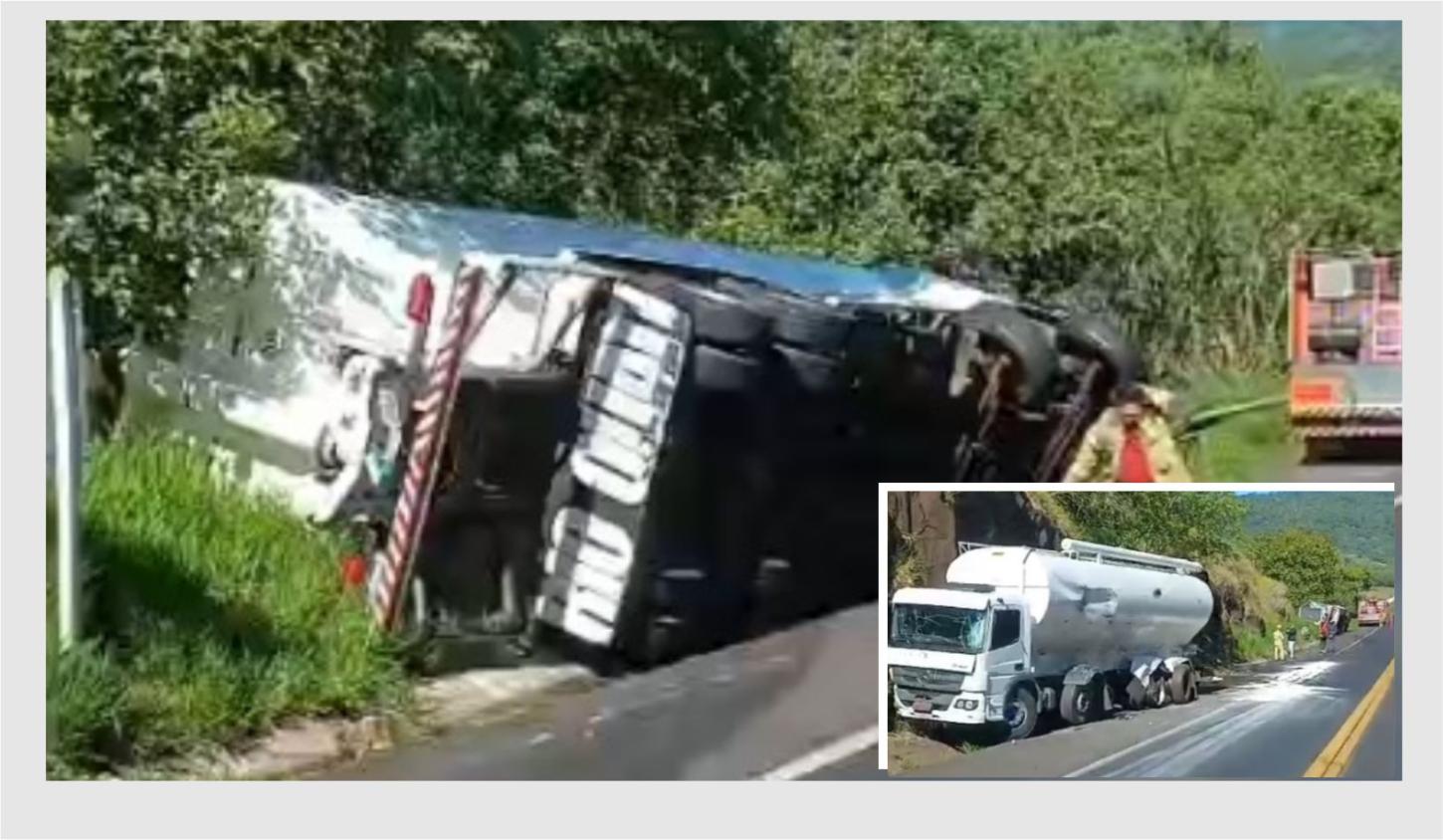 COLISÃO ENVOLVE DOIS CAMINHÕES NA BR-373