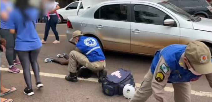 DUAS CRIANÇAS SÃO ATROPELADAS EM CASCAVEL E UMA FICA EM ESTADO GRAVE