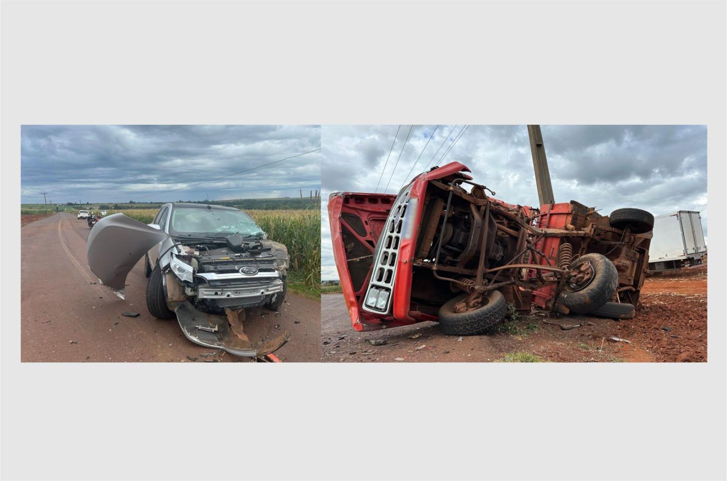 GRAVE ACIDENTE É REGISTRADO NA ESTRADA MISSAL-ITAIPULÂNDIA