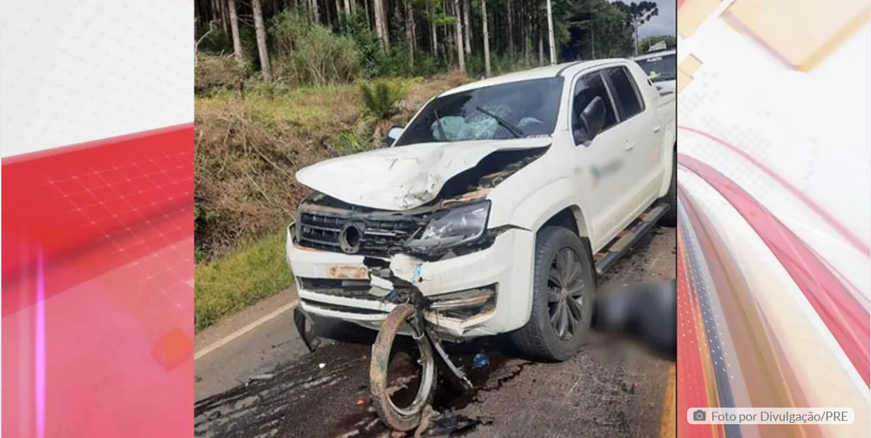 MOTOCICLISTA MORRE EM COLISÃO FRONTAL COM CAMINHONETE NA PR-449