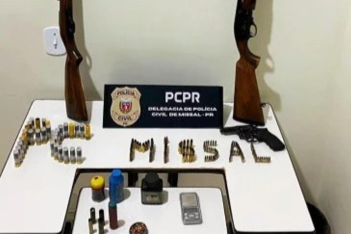 POLÍCIA CIVIL APREENDE ARMAS DE FOGO DURANTE OPERAÇÃO NA ZONA RURAL DE MISSAL