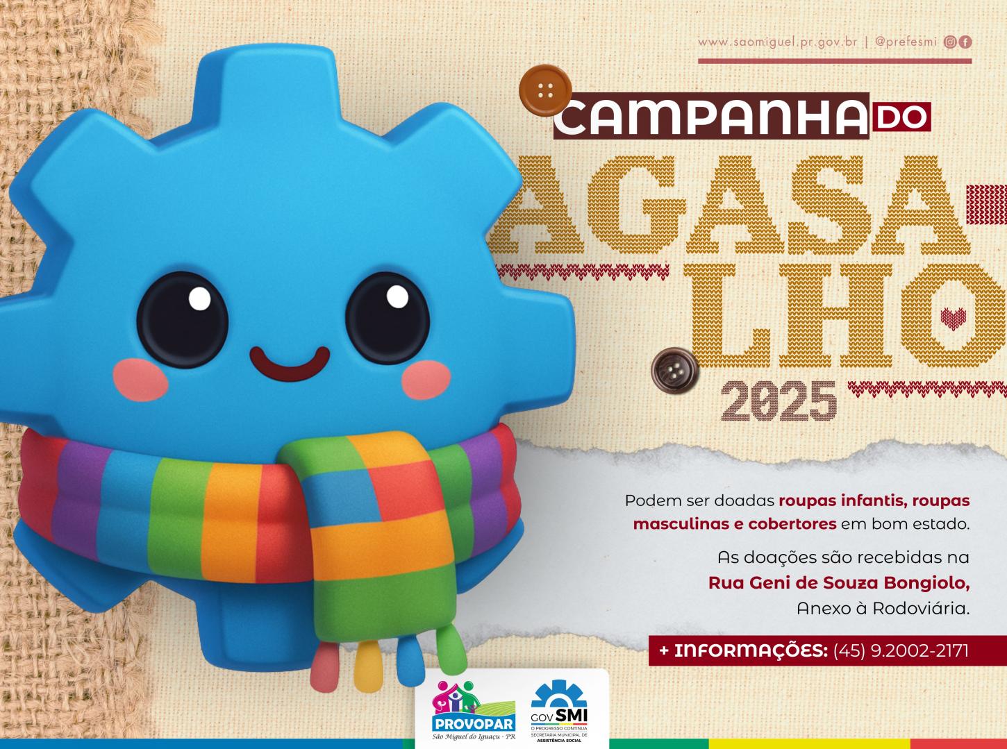PROVOPAR DE SÃO MIGUEL LANÇA A CAMPANHA DO AGASALHO 2025