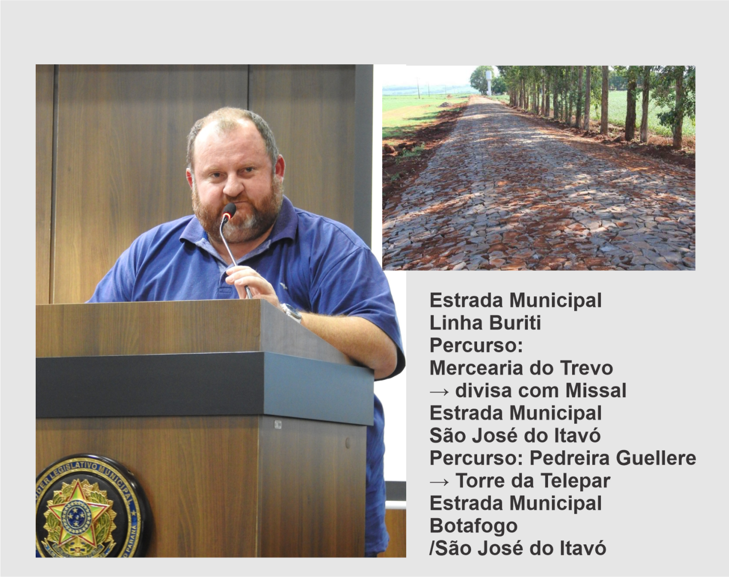 VEREADOR ABEL SERENA SOLICITA CALÇAMENTO EM ESTRADAS RURAIS ESTRATÉGICAS DE ITAIPULÂNDIA