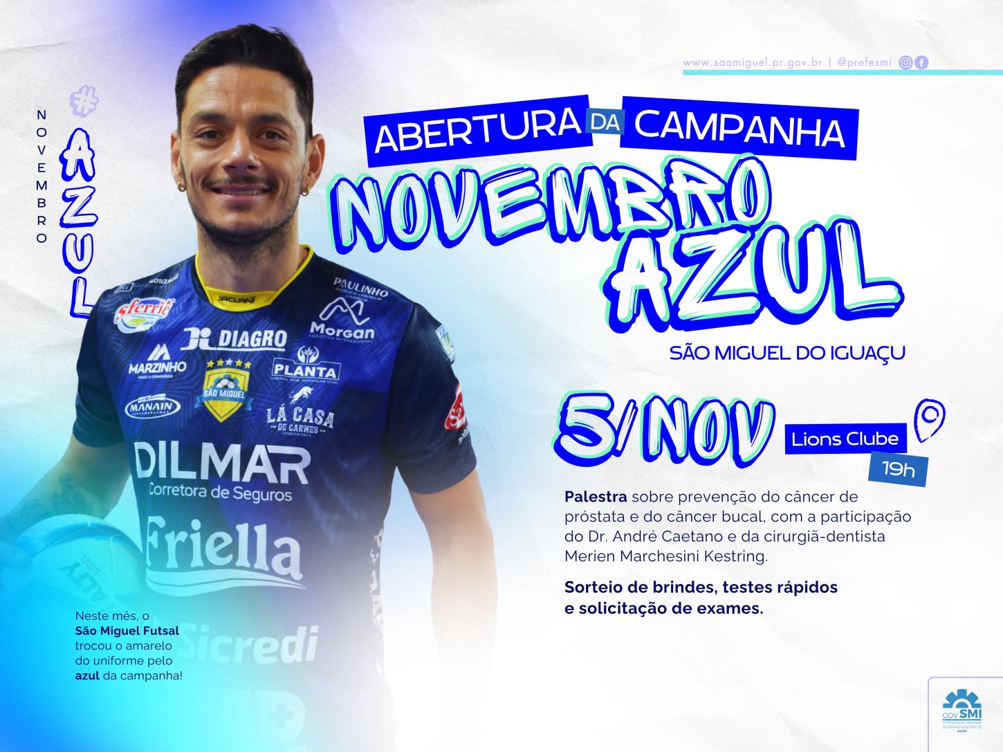 Governo Municipal promove palestra e ações de prevenção à saúde do homem na abertura do Novembro Azul