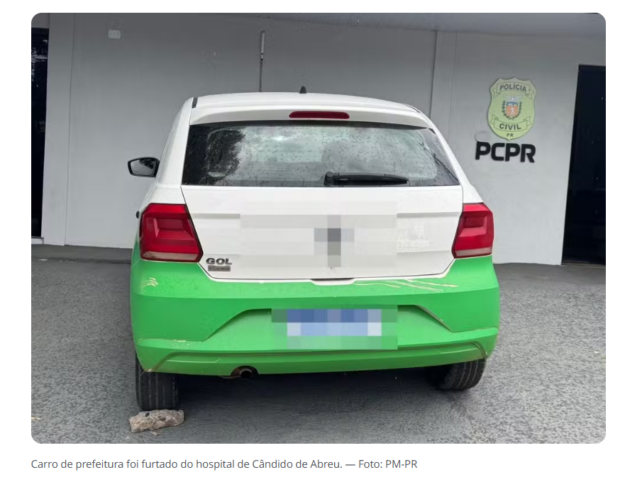 CARRO DE PREFEITURA DO PR É ENCONTRADO EM BAR E SUSPEITO DIZ QUE FURTOU VEÍCULO 'PARA COMPRAR O GOLE', DIZ PM