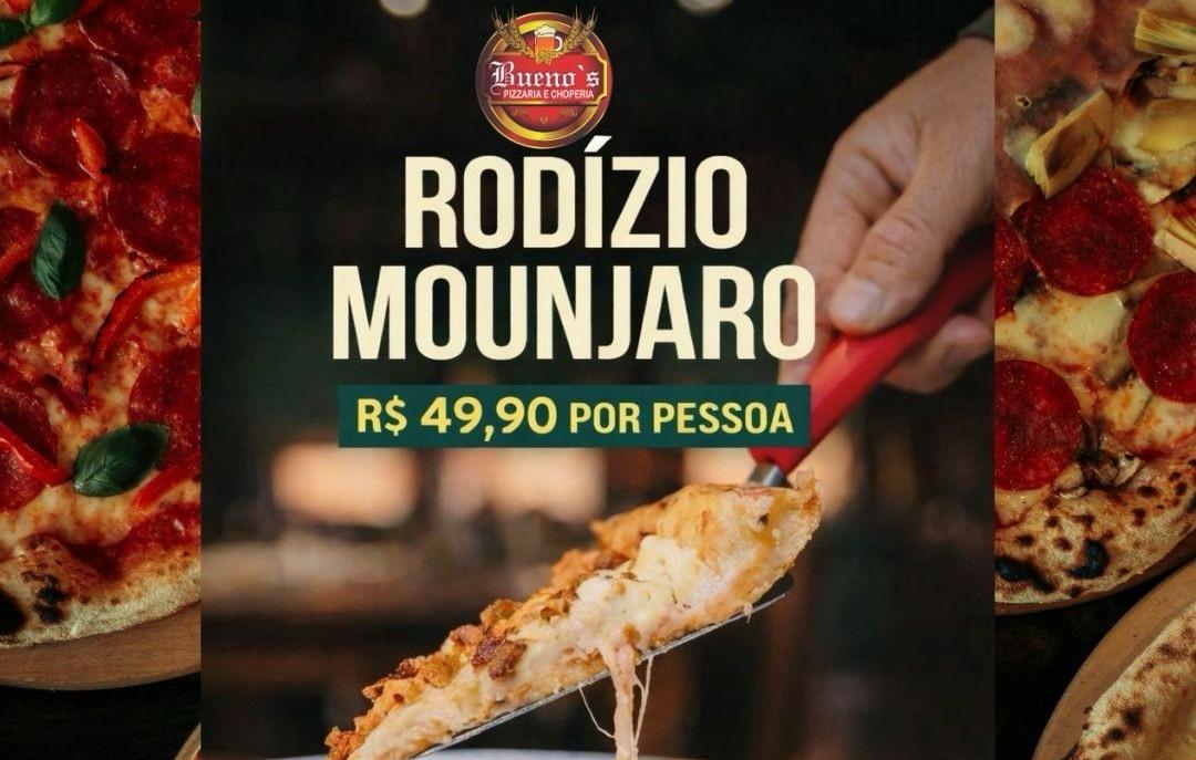 POR APENAS R$ 49,90: BUENO’S PIZZARIA DE ITAIPULÂNDIA PROMOVE RODÍZIO MOUNJARO COM SHOW DE BRUNO LIMA NESTA SEXTA-FEIRA (23)