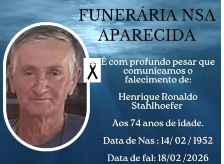 ITAIPULÂNDIA SE DESPEDE DE HENRIQUE RONALDO STALHOEFER, AOS 74 ANOS