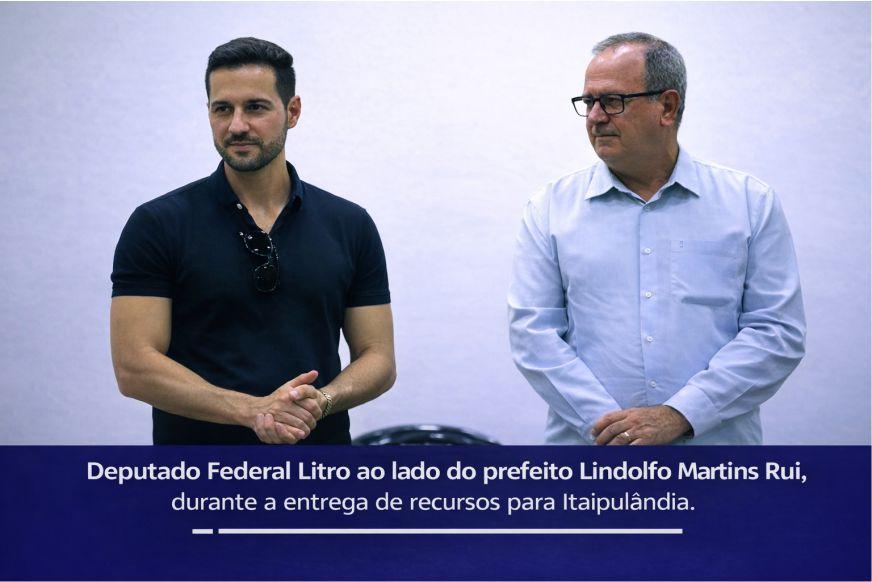 DEPUTADO LITRO ENTREGA CAMINHÃO DE R$ 600 MIL E ANUNCIA MAIS DE R$ 1 MILHÃO PARA A SAÚDE DE ITAIPULÂNDIA