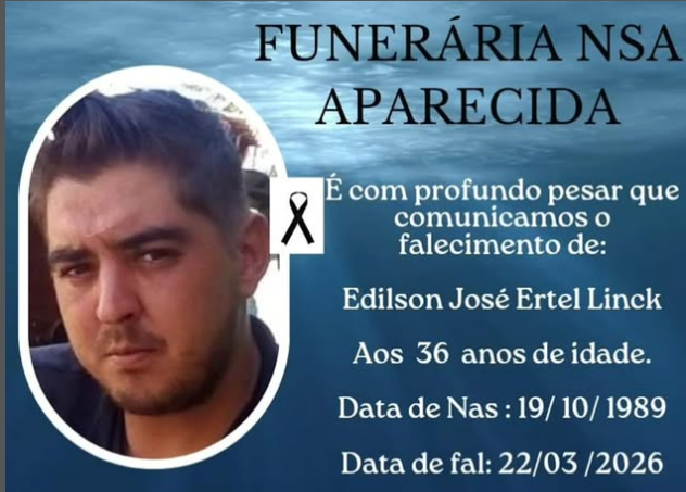 FUNERÁRIA NOSSA SENHORA APARECIDA DE ITAIPULÂNDIA COMUNICA FALECIMENTO DE EDILSON JOSÉ ERTEL LINCK
