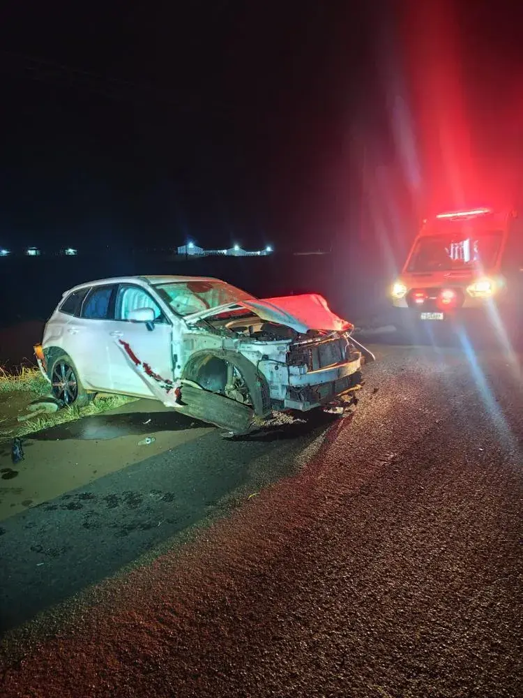 MOTORISTA FICA FERIDO APÓS ACIDENTE NA PR-486