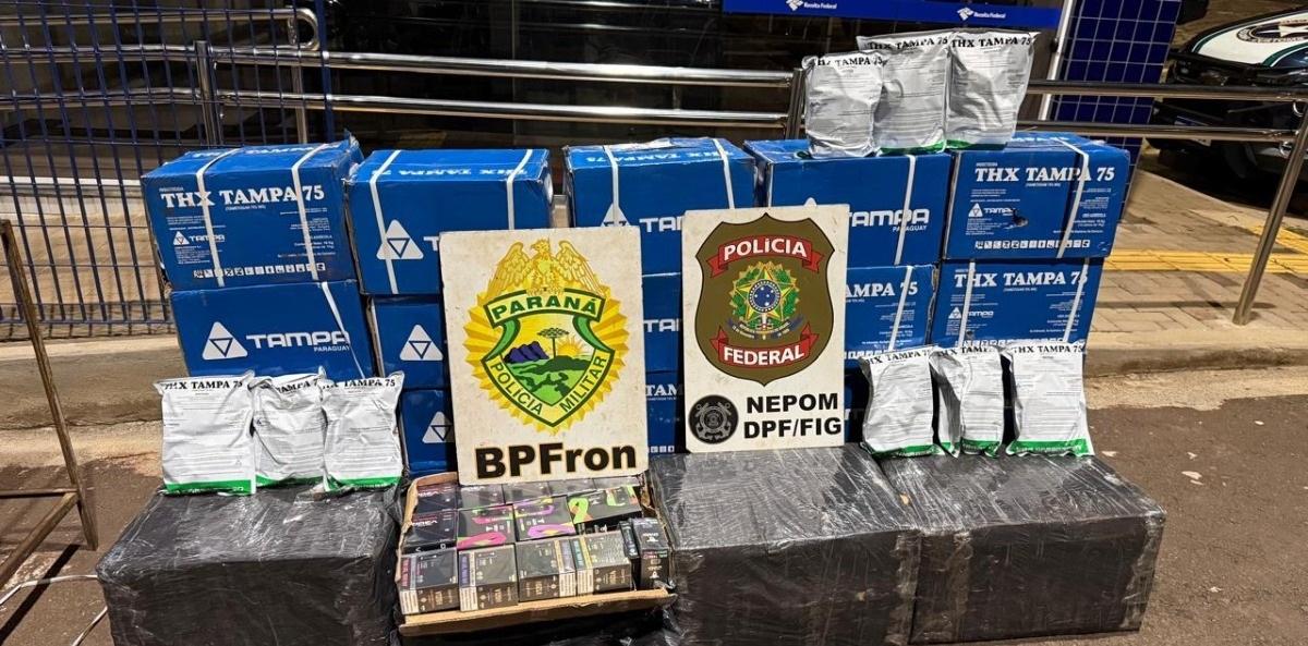 POLÍCIA APREENDE CARGA ILEGAL APÓS PERSEGUIÇÃO NA ZONA RURAL DE ITAIPULÂNDIA