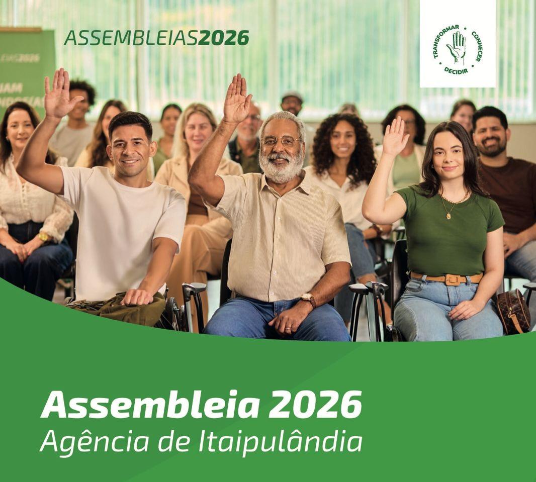 ASSOCIADOS DO SICREDI SÃO CONVIDADOS PARA ASSEMBLEIA 2026 EM ITAIPULÂNDIA