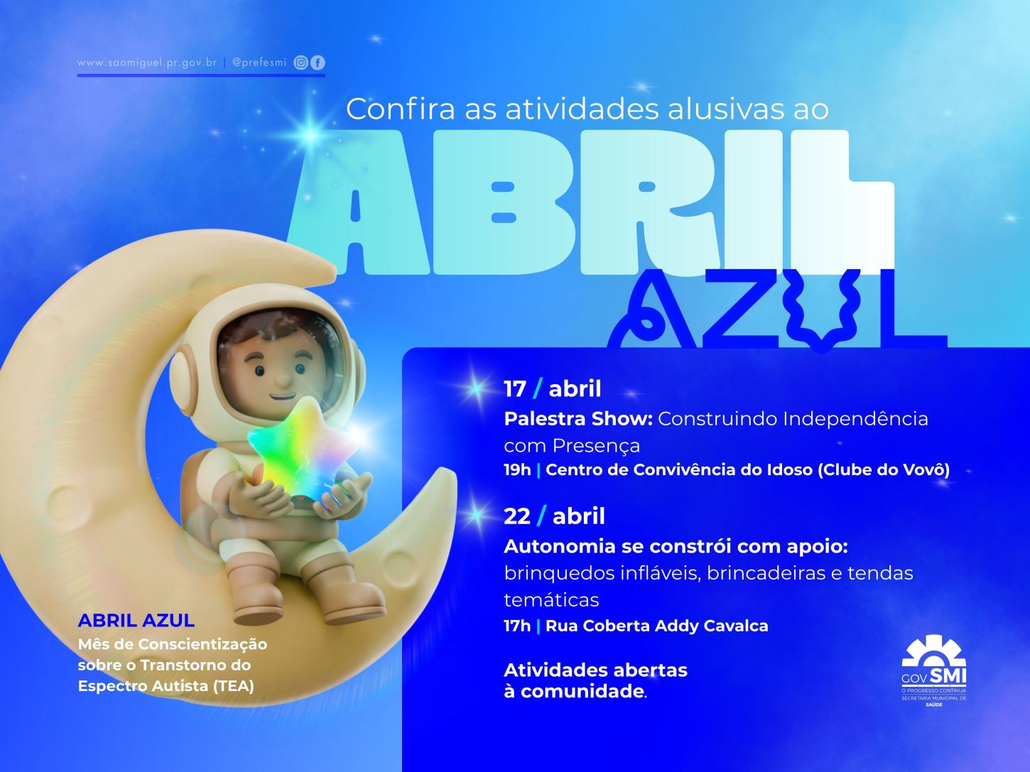 ABRIL AZUL: SÃO MIGUEL DO IGUAÇU PROMOVE AÇÕES DE CONSCIENTIZAÇÃO SOBRE O AUTISMO