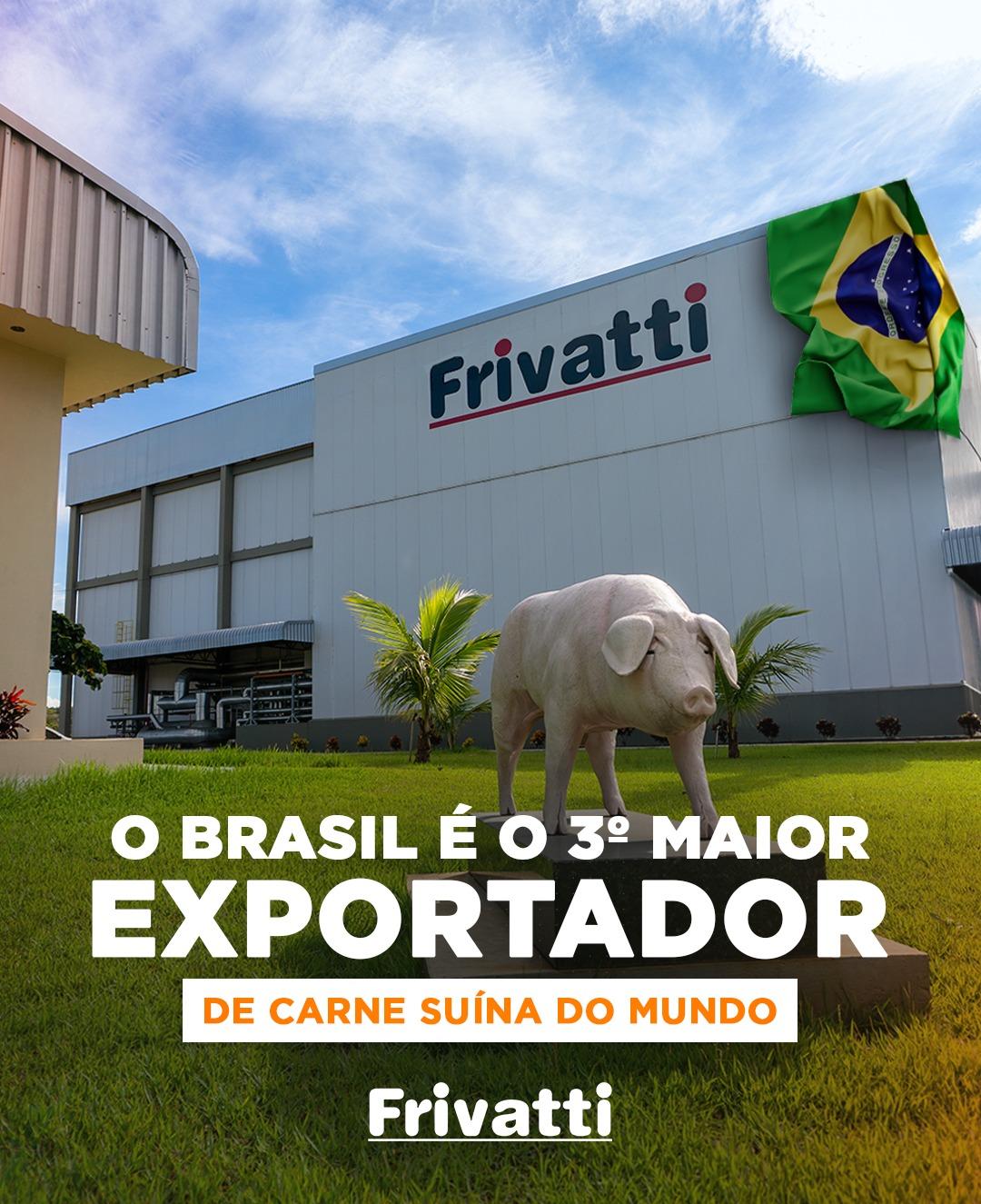 BRASIL CONSOLIDA POSIÇÃO ENTRE OS MAIORES EXPORTADORES DE CARNE SUÍNA DO MUNDO E INAUGURA NOVA FASE NO MERCADO GLOBAL