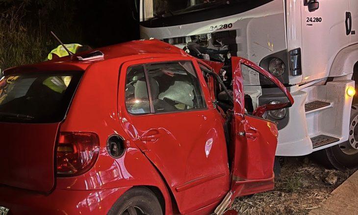 COLISÃO FRONTAL NA BR-163 DEIXA MULHER MORTA EM DIONÍSIO CERQUEIRA