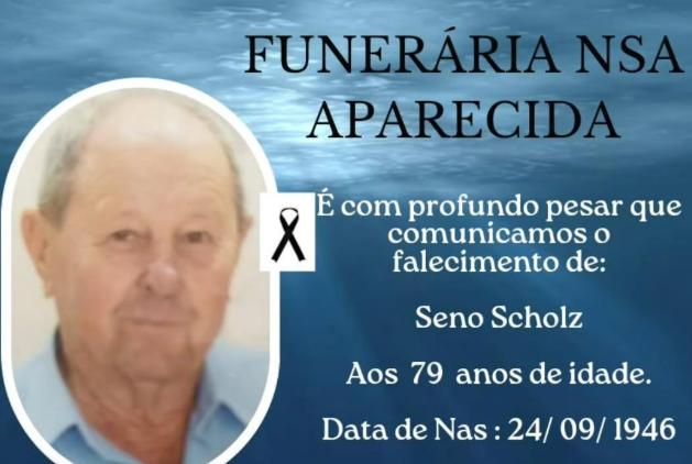 FALECE SENO SCHOLZ AOS 79 ANOS EM ITAIPULÂNDIA