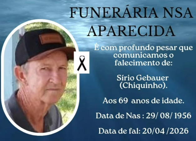 ITAIPULÂNDIA SE DESPEDE DE SÍRIO GEBAUER, O “CHIQUINHO”, AOS 69 ANOS