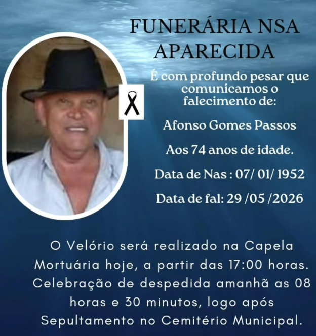 AFONSO GOMES PASSOS MORRE AOS 74 ANOS EM ITAIPULÂNDIA