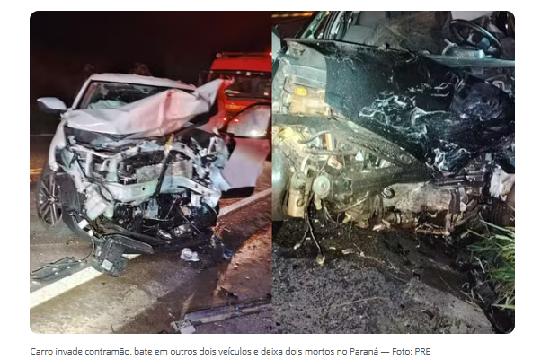 GRAVE ACIDENTE ENTRE TRÊS VEÍCULOS DEIXA DUAS PESSOAS MORTAS NA PR-486