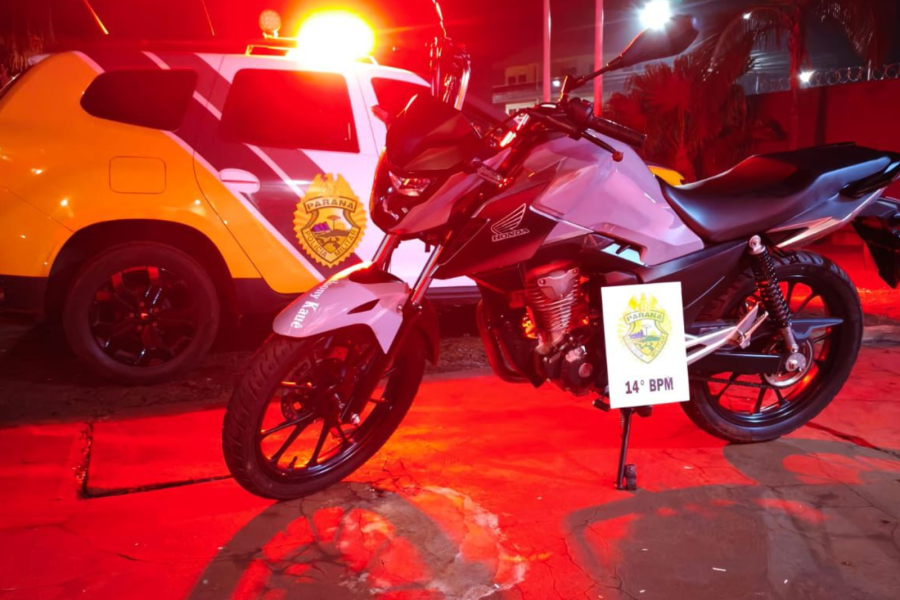 MOTOCICLISTA FOGE DA PM EM ALTA VELOCIDADE E É DETIDO NO CENTRO DE MEDIANEIRA