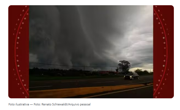 PARANÁ ENTRA EM ALERTA PARA TEMPORAIS EM 127 CIDADES COM RISCO DE GRANIZO E VENTOS FORTES