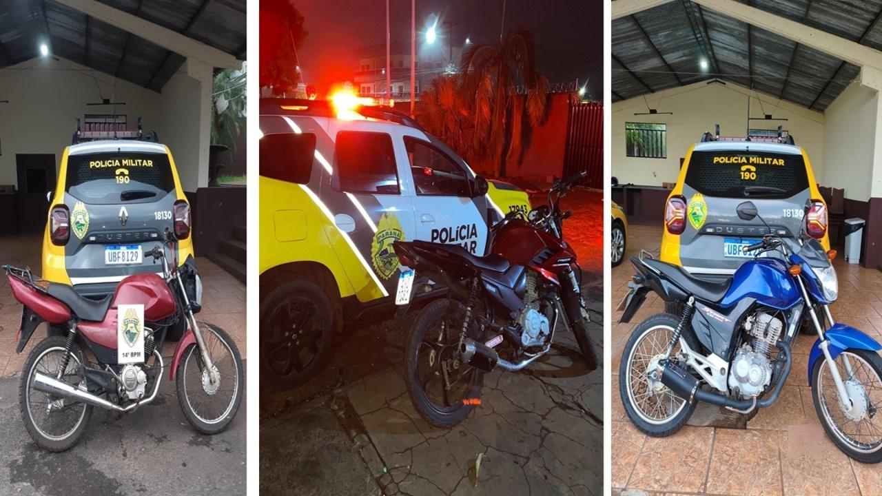 PM APREENDE MOTOCICLETAS IRREGULARES EM SÃO MIGUEL E MEDIANEIRA