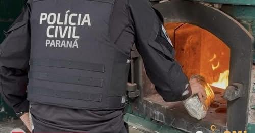 POLÍCIA CIVIL INCINERA QUASE 800 QUILOS DE DROGAS APREENDIDAS EM SÃO MIGUEL DO IGUAÇU
