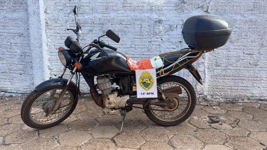 POLÍCIA MILITAR RECUPERA MOTOCICLETA COM ALERTA DE FURTO EM SANTA TEREZINHA DE ITAIPU