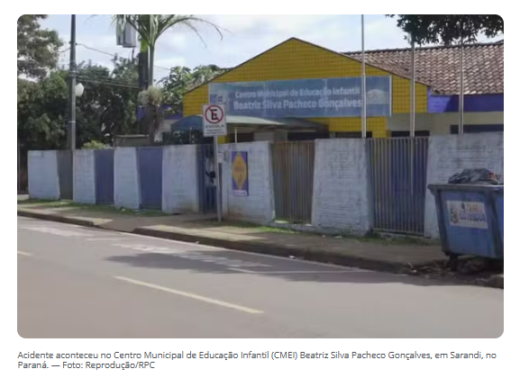 BEBÊ É INTERNADO EM ESTADO GRAVE APÓS SOFRER QUEIMADURAS EM CRECHE NO PARANÁ