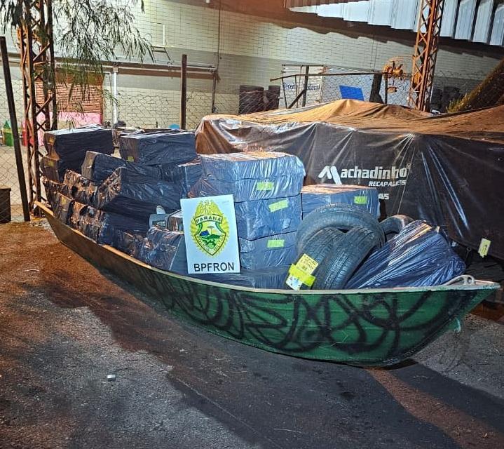 BPFRON APREENDE MAIS DE 2,3 MIL PACOTES DE CIGARROS CONTRABANDEADOS EM ITAIPULÂNDIA