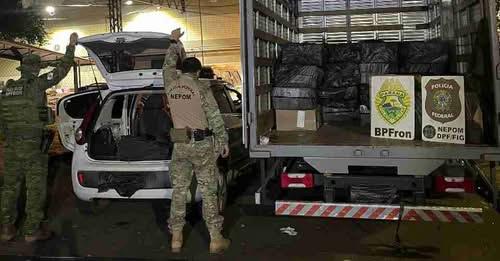 OPERAÇÃO APREENDE CERCA DE 4 MIL PACOTES DE CIGARROS CONTRABANDEADOS EM FOZ DO IGUAÇU