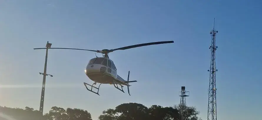 HELICÓPTERO AEROMÉDICO TRANSFERE PACIENTE GRAVE DE CASCAVEL PARA MEDIANEIRA