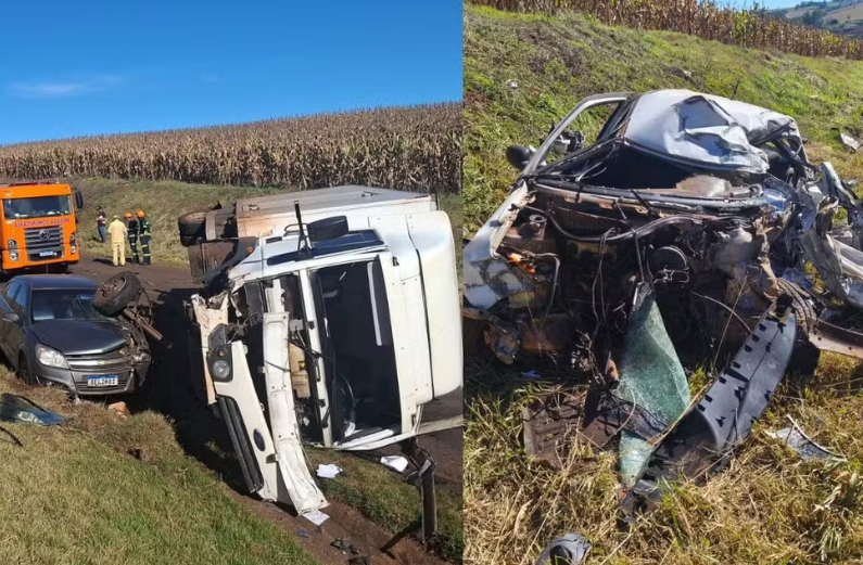 HOMEM MORRE E DUAS PESSOAS FICAM FERIDAS EM GRAVE ACIDENTE NA PR-239