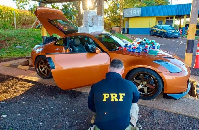 NA BR-277, EM CÉU AZUL, PRF APREENDE CARGA CONTRABANDEADA E MOTORISTA FOGE DURANTE FISCALIZAÇÃO