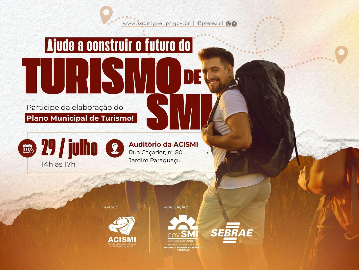 SÃO MIGUEL DO IGUAÇU CONVIDA COMUNIDADE A PARTICIPAR DA ELABORAÇÃO DO PLANO MUNICIPAL DE TURISMO
