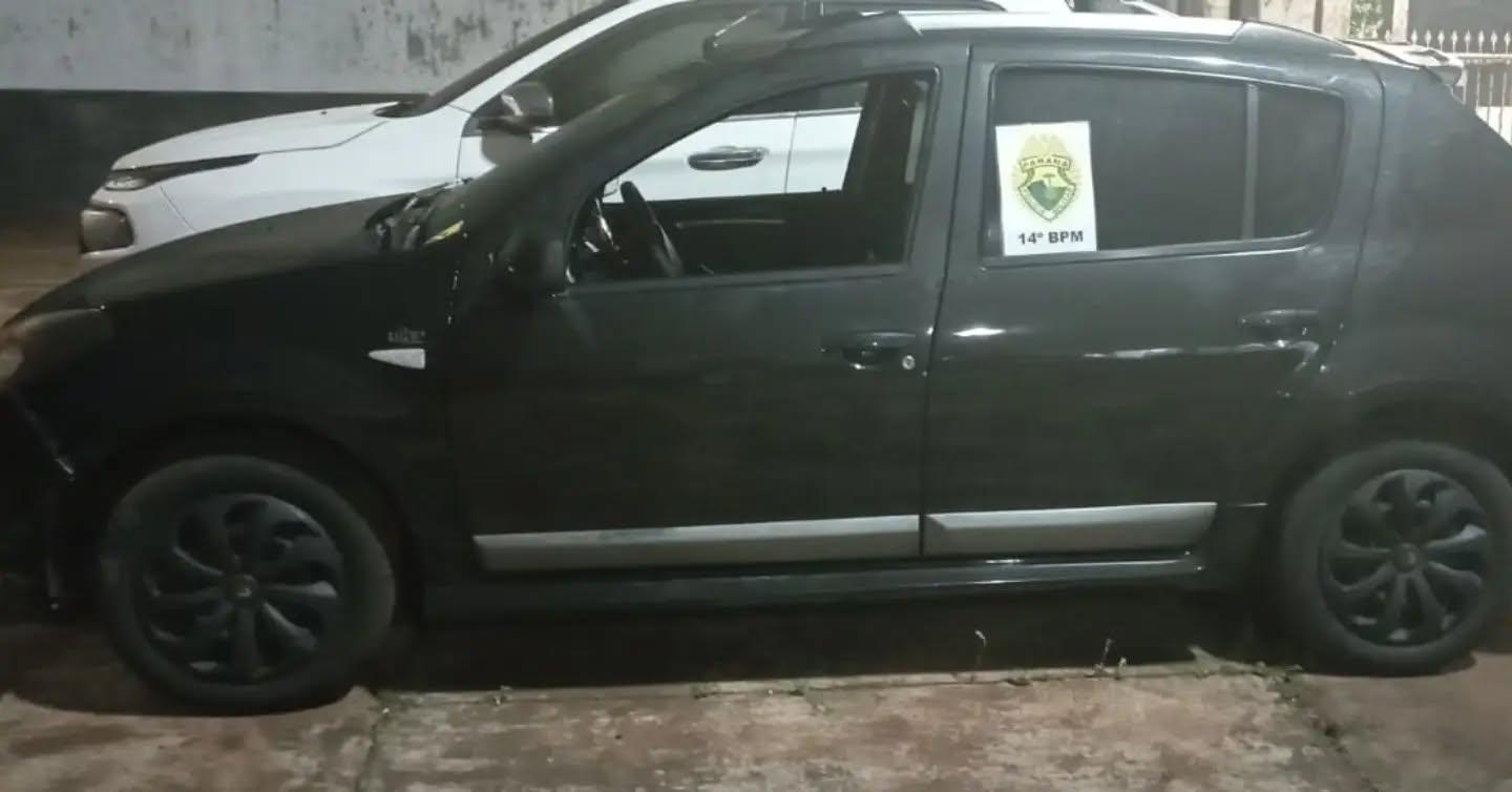 AÇÃO DA PM TERMINA COM VEÍCULO RECUPERADO APÓS TENTATIVA DE ROUBO EM MEDIANEIRA