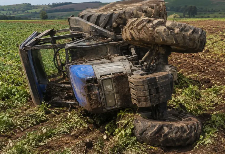 AGRICULTOR FICA FERIDO APÓS ACIDENTE COM MÁQUINA AGRÍCOLA