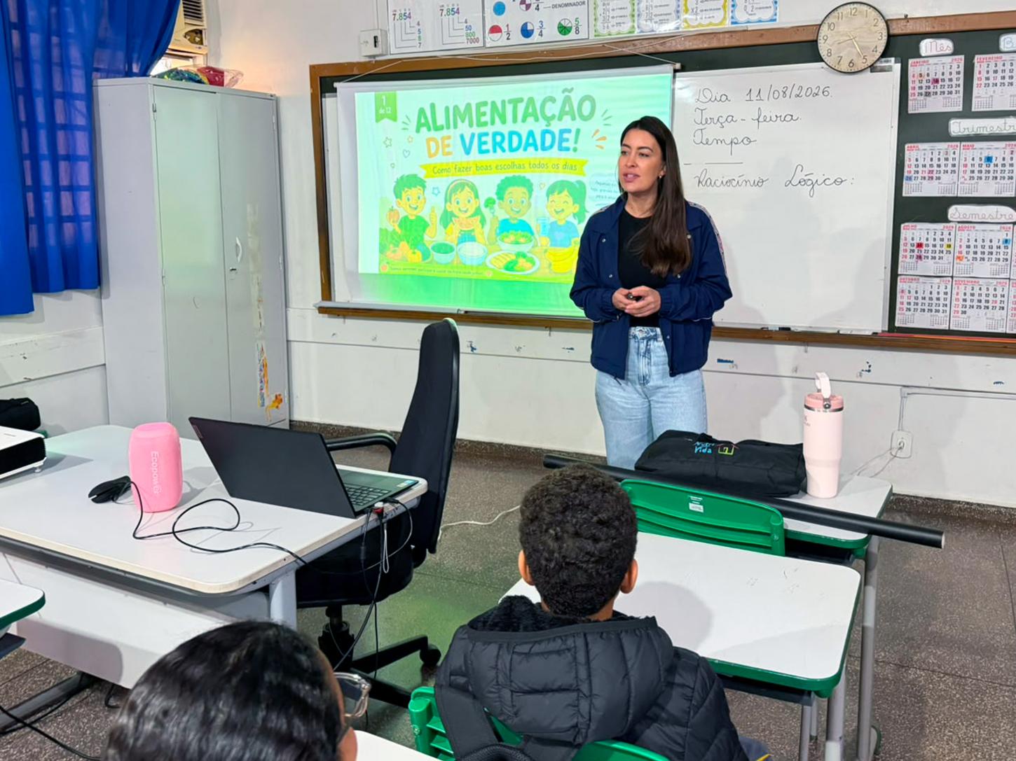 ALUNOS DO 5º ANO DE SÃO MIGUEL PARTICIPAM DE PALESTRA SOBRE ALIMENTAÇÃO SAUDÁVEL E GUIA ALIMENTAR