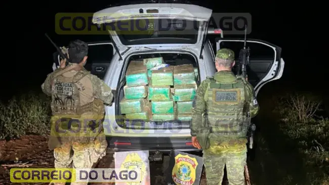 QUASE UMA TONELADA DE MACONHA É APREENDIDA EM PORTO CLANDESTINO EM SANTA HELENA