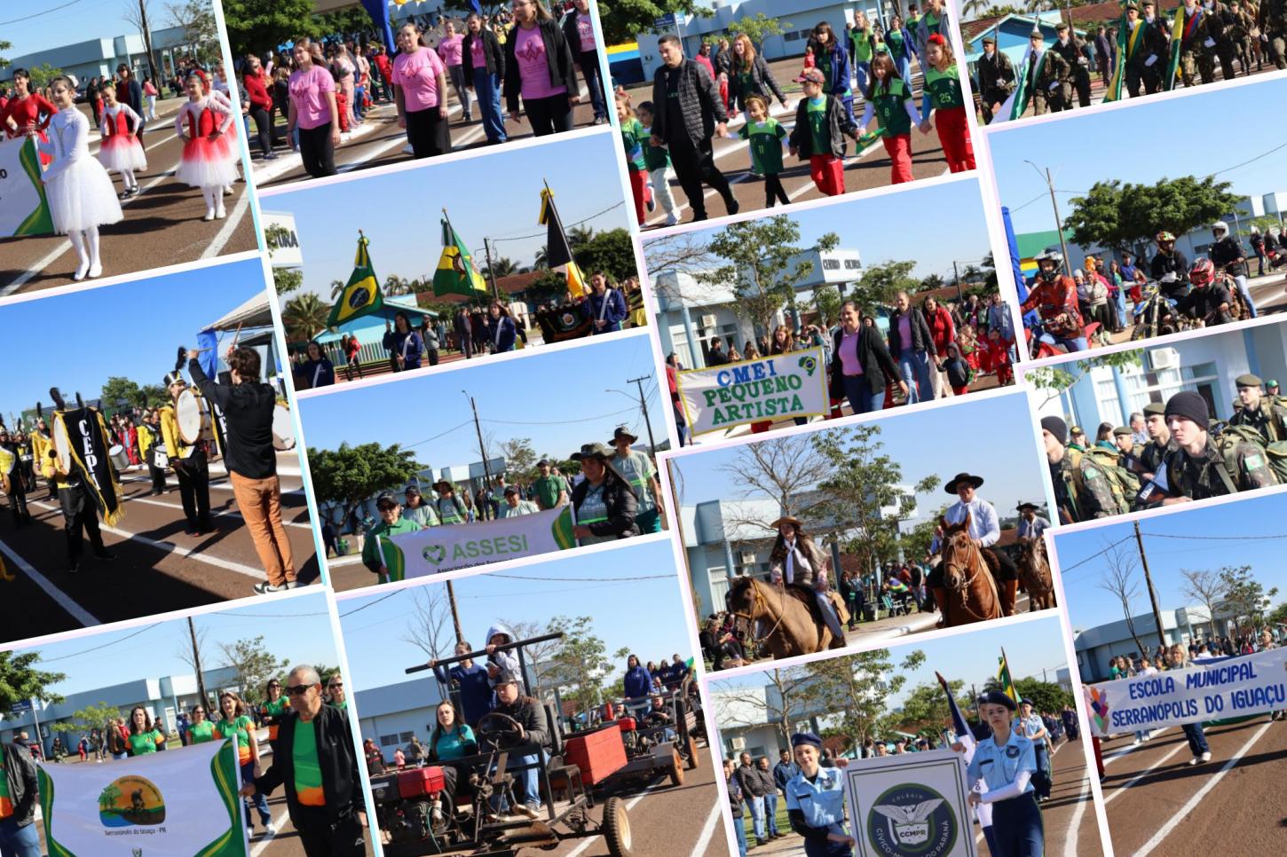 DESFILE DE 7 DE SETEMBRO REÚNE COMUNIDADE E CELEBRA 204 ANOS DA INDEPENDÊNCIA DO BRASIL EM SERRANÓPOLIS DO IGUAÇU