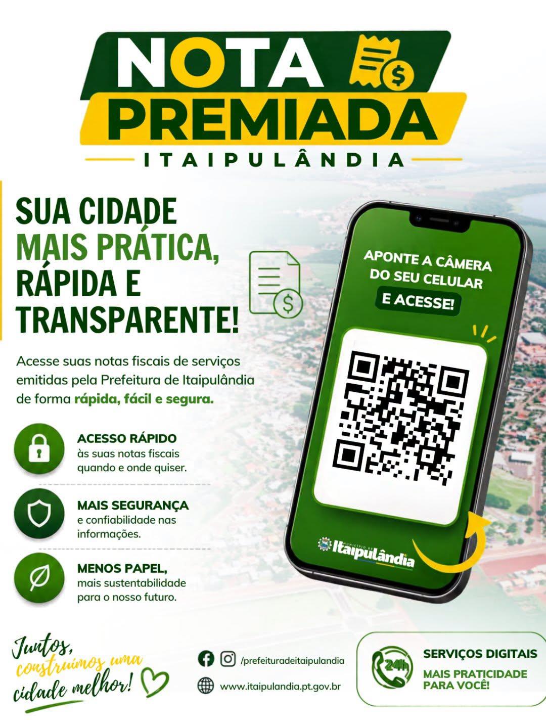 NOTA PREMIADA ITAIPULÂNDIA TERÁ R$ 100 MIL EM PRÊMIOS E PRIMEIRO SORTEIO EM DEZEMBRO