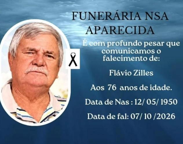 FALECE AOS 76 ANOS FLÁVIO ZILLES, EM ITAIPULÂNDIA