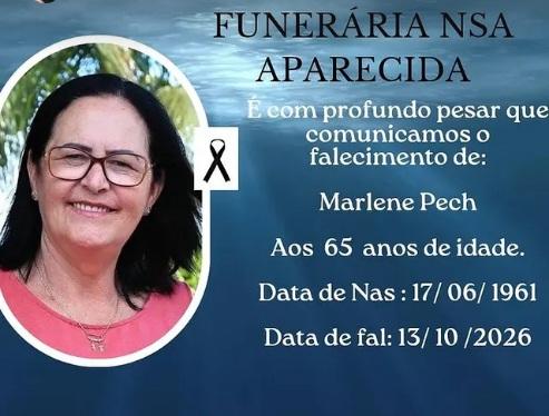 ITAIPULÂNDIA SE DESPEDE DE MARLENE PECH, AOS 65 ANOS