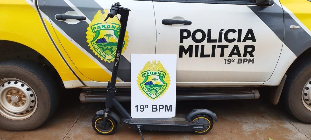 PATRULHA RURAL RECUPERA PATINETE FURTADO POUCAS HORAS APÓS O CRIME EM SANTA HELENA