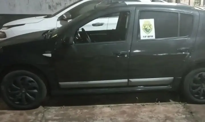 AÇÃO DA PM TERMINA COM VEÍCULO RECUPERADO APÓS TENTATIVA DE ROUBO EM MEDIANEIRA