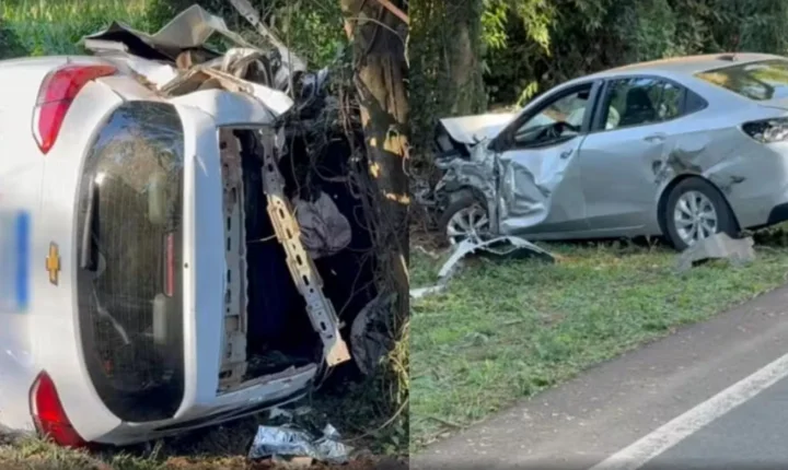 ACIDENTE GRAVE DEIXA CINCO MORTOS E TRÊS FERIDOS NA TRAGÉDIA NA PR-158