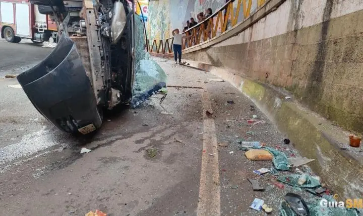 ACIDENTE NA BR-277 EM SÃO MIGUEL DO IGUAÇU DEIXA DUAS PESSOAS FERIDAS APÓS VEÍCULO CAIR EM TÚNEL